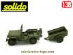 La Jeep Willys et sa remorque Bantam par Solido repeinte et incomplète au 1/38e