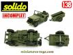 La Jeep Willys et sa remorque Bantam par Solido repeinte et incomplète au 1/38e
