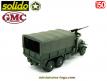 Le GMC CCKW 353 6x6 bâché a tourelle 12.7 en miniature Solido au 1/50e
