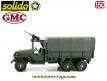 Le GMC CCKW 353 6x6 bâché a tourelle 12.7 en miniature Solido au 1/50e