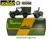 Le Dodge WC 51 4x4 avec remorque cuisine miniature de Solido au 1/50e