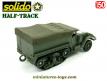 Le semi chenillé Half-track US M3 bâché en miniature par Solido au 1/50e