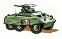 Le Combat car Ford M20 en miniature militaire Politoys au 1/50e incomplet