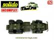 Le camion militaire Unic ZU 120 plateau miniature de Solido incomplet au 1/50e