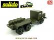 Le camion militaire Unic ZU 120 plateau miniature de Solido incomplet au 1/50e