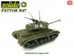 Le char américain Patton M47 vert armée en miniature de Solido au 1/50e