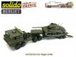 Le Berliet T12 semi remorque porte char avec AMX 30 miniature Solido au 1/50e
