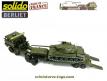 Le Berliet T12 semi remorque porte char avec AMX 30 miniature Solido au 1/50e