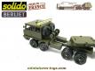 Le Berliet T12 semi remorque porte char avec AMX 30 miniature Solido au 1/50e