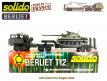 Le Berliet T12 semi remorque porte char avec AMX 30 miniature Solido au 1/50e