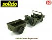 La Jeep Auto Union Munga avec remorque en miniature de Solido au 1/43e