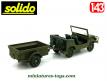 La Jeep DKW Munga verte avec remorque miniature de Solido au 1/43e