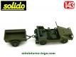 La Jeep DKW Munga verte avec remorque miniature de Solido au 1/43e