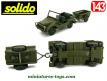 La Jeep DKW Munga verte avec remorque miniature de Solido au 1/43e