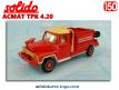 Le camion de pompiers ACMAT TPK 4.20 en miniature par Solido au 1/50e