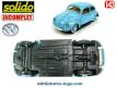 La Coccinelle Volkswagen 1200 split miniature de Solido au 1/43e incomplète