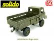 Le camion militaire Simca Unic Marmon non bâché miniature de Solido au 1/50e