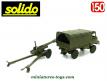 Le camion Simca Unic 4x4 Marmon avec un canon en miniature Solido au 1/50e