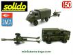 Le camion Simca Unic 4x4 Marmon avec un canon en miniature Solido au 1/50e