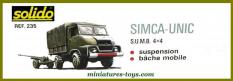 Le camion Simca Unic 4x4 Marmon militaire en miniature de Solido au 1/50e