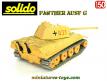 Le char allemand Panther Ausf G sable miniature de Solido au 1/50e incomplet