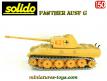 Le char allemand Panther Ausf G sable miniature de Solido au 1/50e incomplet