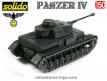 Le char allemand Panzer IV gris canon long en miniature de Solido au 1/50e
