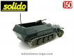 Le SdKfz 251 Hanomag gris en miniature de Solido au 1/50e avec roues fondues