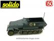 Le SdKfz 251 Hanomag gris en miniature de Solido au 1/50e avec roues fondues