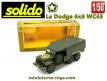 Le Dodge WC 63 6x6 bâché vert armée en miniature de Solido au 1/50e