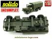 Le camion militaire Kaiser Jeep 6x6 M34 miniature Solido au 1/50e incomplet