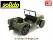 La Jeep Willys militaire en miniature Solido incomplète au 1/38e