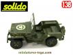 La Jeep Willys militaire en miniature Solido incomplète au 1/38e