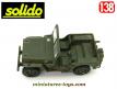 La Jeep Willys militaire en miniature Solido incomplète au 1/38e