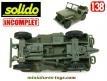 La Jeep Willys militaire en miniature Solido incomplète au 1/38e