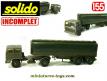 Le Renault Saviem H875 semi citerne militaire miniature Solido au 1/55 incomplet