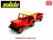 La Jeep Willys et sa remorque pompiers en miniature de Solido au 1/38e