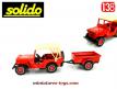 La Jeep Willys et sa remorque pompiers en miniature de Solido au 1/38e