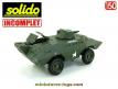 Le Commando US XM706 V-150 a tourelle miniature Solido incomplet au 1/50e
