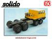 Le tracteur Berliet T 12 jaune en miniature de Solido au 1/50e