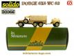 Le Dodge WC 63 6x6 bâché et sa remorque sable en miniature de Solido au 1/50e