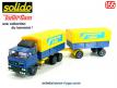 Le camion Daf et sa remorque bâchée bleu en miniature par Solido au 1/55e