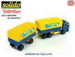 Le camion Daf et sa remorque bâchée bleu en miniature par Solido au 1/55e