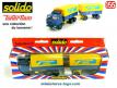 Le camion Daf et sa remorque bâchée bleu en miniature par Solido au 1/55e