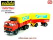 Le camion Daf et sa remorque bâchée rouge en miniature par Solido au 1/55e