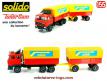 Le camion Daf et sa remorque bâchée rouge en miniature par Solido au 1/55e