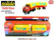 Le camion Daf et sa remorque bâchée rouge en miniature par Solido au 1/55e