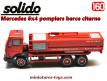 Le Mercedes 6x4 pompiers berce citerne en miniature de Solido au 1/60e