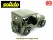 La Jeep Willys militaire bâchée en miniature de Solido au 1/38e