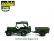 La Jeep Willys bâchée avec sa remorque en miniature de Solido au 1/38e